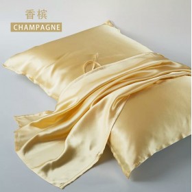 Pure Silk Pillow Case Champagne Oblong Silk Pillow Case